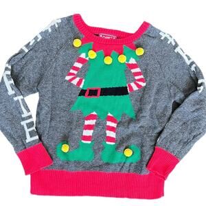 Elf 100% Cotton Holiday Ugly Christmas Sweater Toddler Unisex 3T